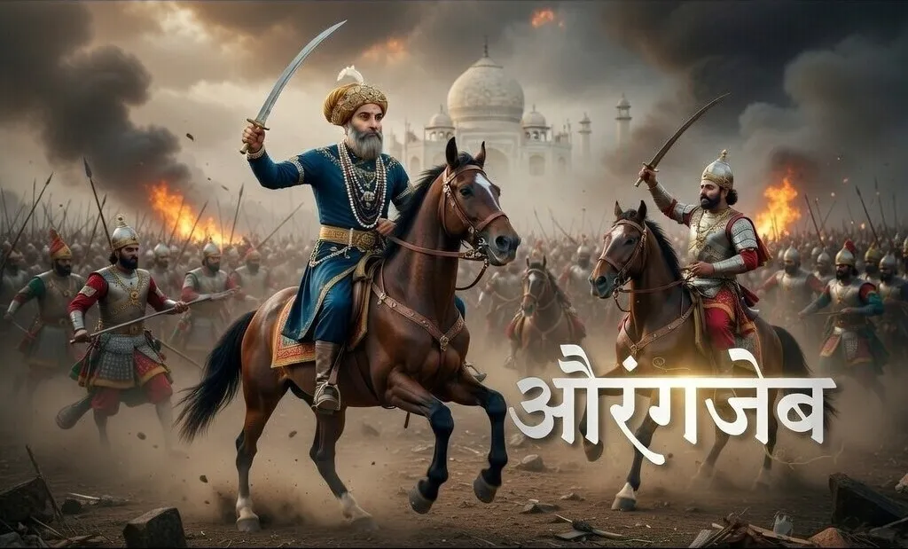 Mughal Emperor Aurangzeb coronation after power struggle – Indian history scene #Aurangzeb