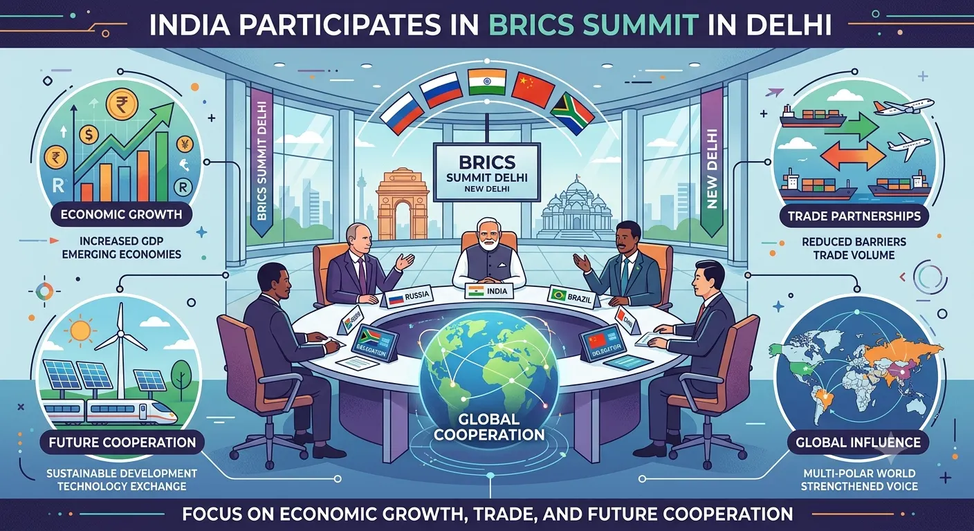 india participates in brics summit in delhi
