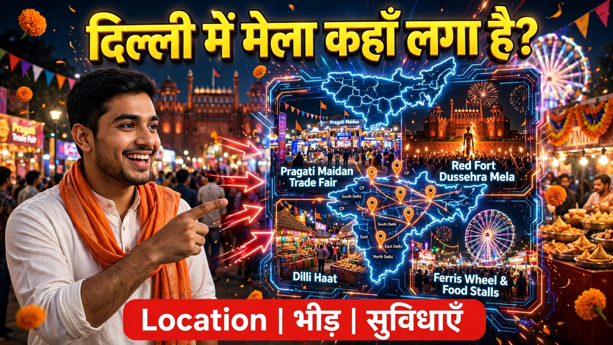Delhi Me Mela Kaha Kaha Laga Hai